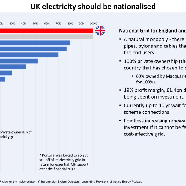 The UK private electricity grid holds back renewables