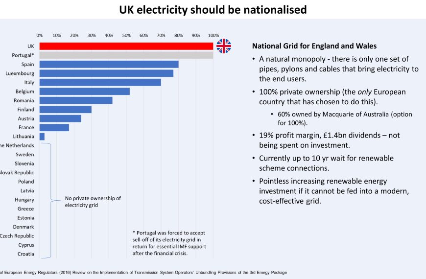 The UK private electricity grid holds back renewables