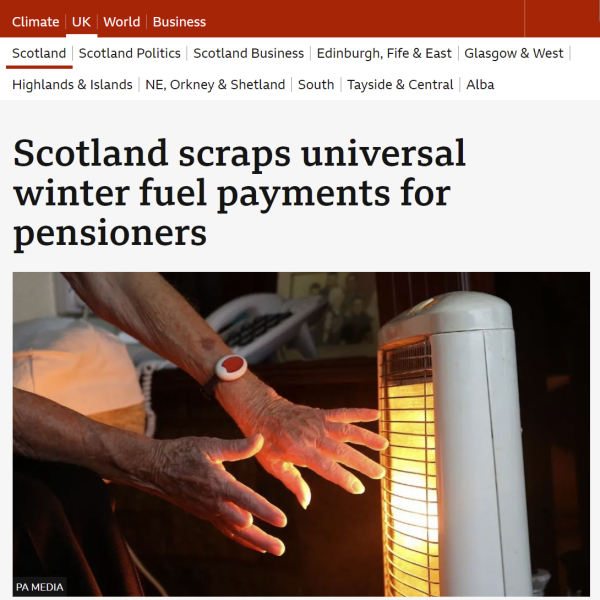 Winter Fuel Payment – more Westminster austerity